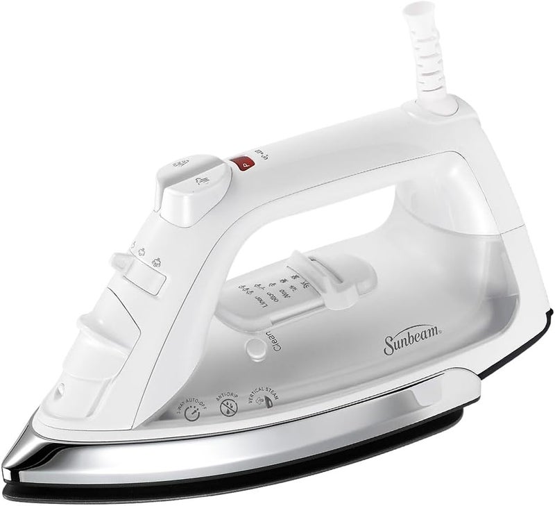 Sunbeam GCSBC Classic 1200 Watt Mid-size Anti-Drip Non-Stick Soleplate Iron Steam/Vertical Shot feature 8' 360-degree Swivel Cord GCSBCL-317-000 Auto Shut Off - Image 3